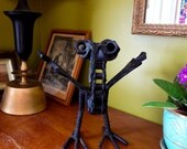 Metal Sculpture Upcycled Salvaged Steel Baby Wrench Bird Indoor Outdoor Art Garden Art
