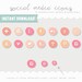 watercolor social media icons - pinks and peaches INSTANT DOWNLOAD