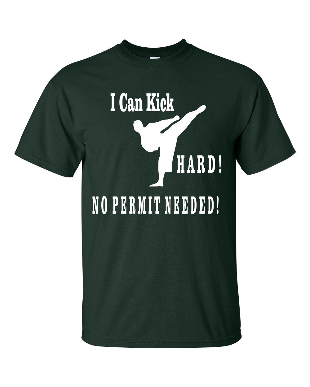 Men's Athletic Karate Tshirt Womens T-Shirt unisex T-shirts Shirt Youth Tees I Can Kick Hard Sport Funny T Shirts Gift Ideas S-3XL
