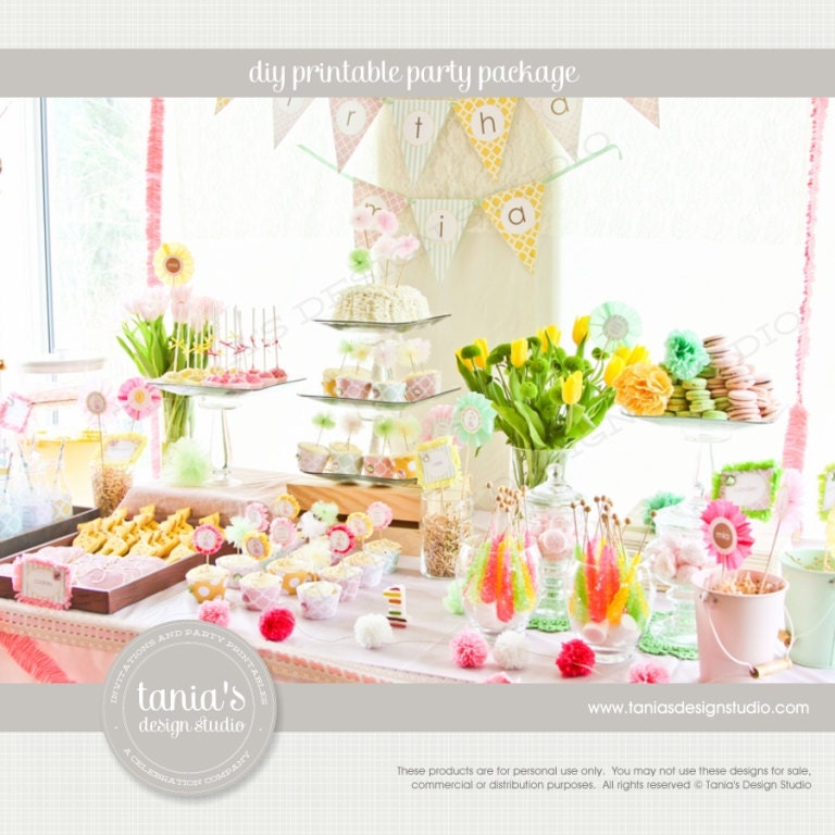 Princess Safari Printable Birthday Party Package by tania's design studio