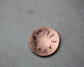 SALE Personalized Penny Cusom Made to order Hand stamped Roman Numeral