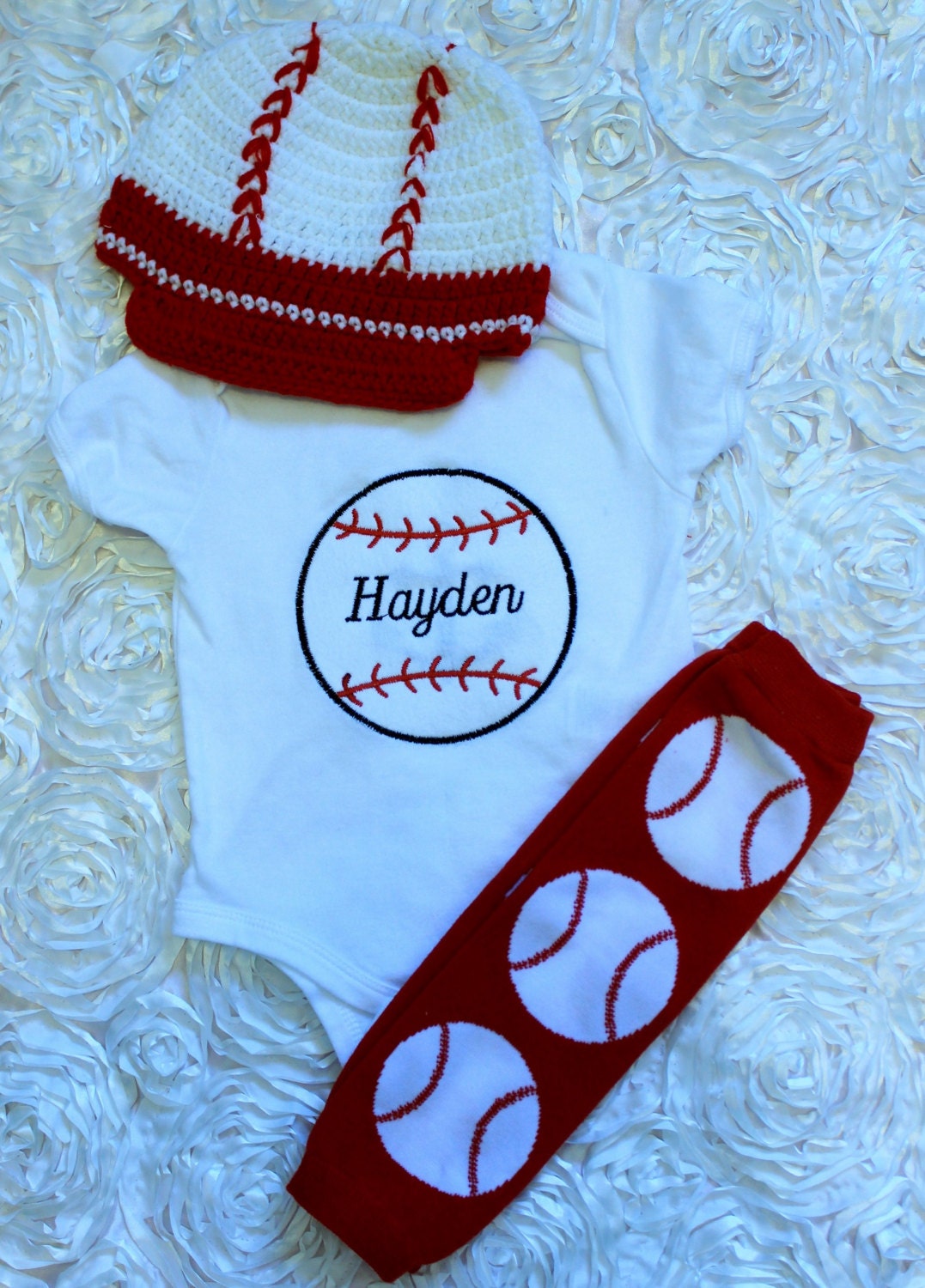 Baby Boy Baseball Outfit by TwoLittlesBoutique on Etsy