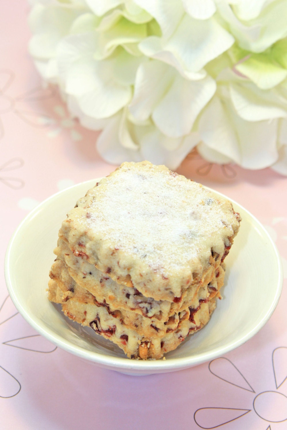Shortbread Cookies, Cherry Shortbread cookies - 1 dozen
