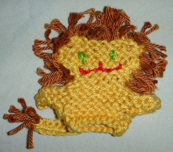 Knitted animal finger puppets