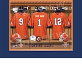 Personalized Illinois Fighting Illini Football Locker Room Framed Print - Custom Sports Print - NCAA-LRP