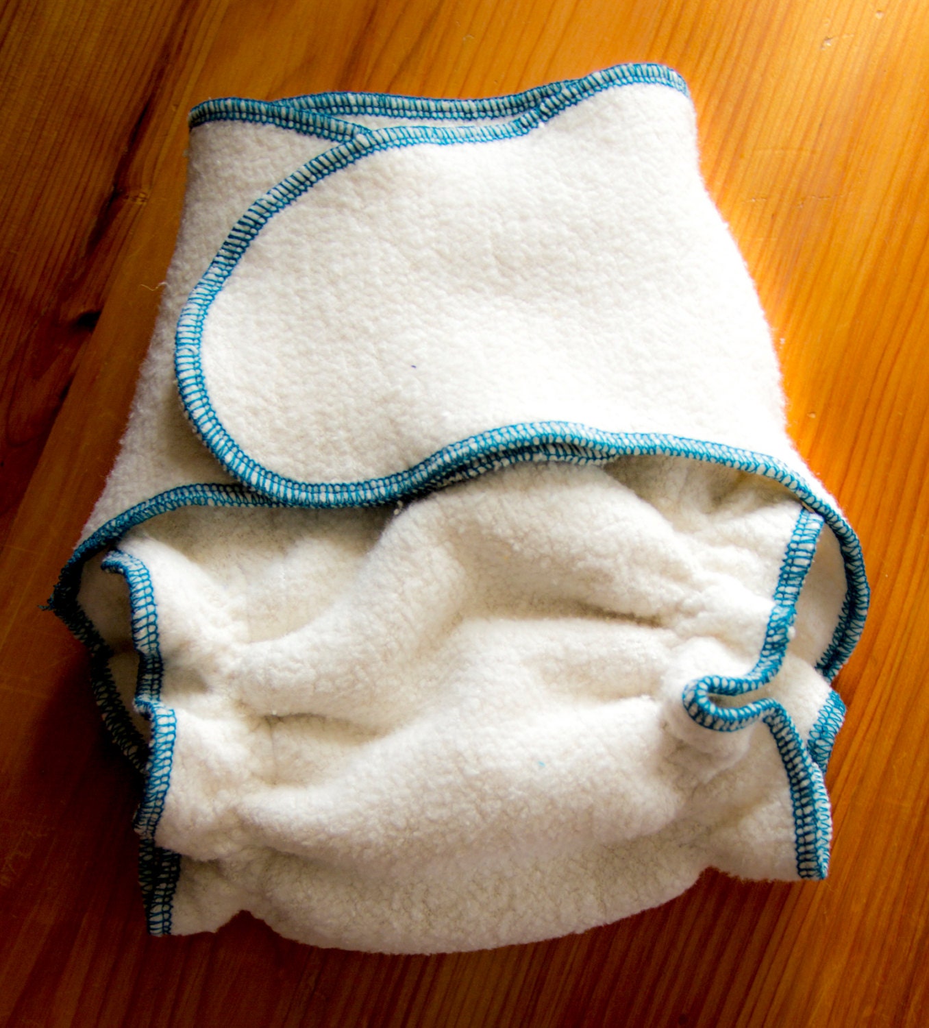 One Size Bamboo/Organic Cotton Fleece Fitted Cloth Diaper With or Without Snaps