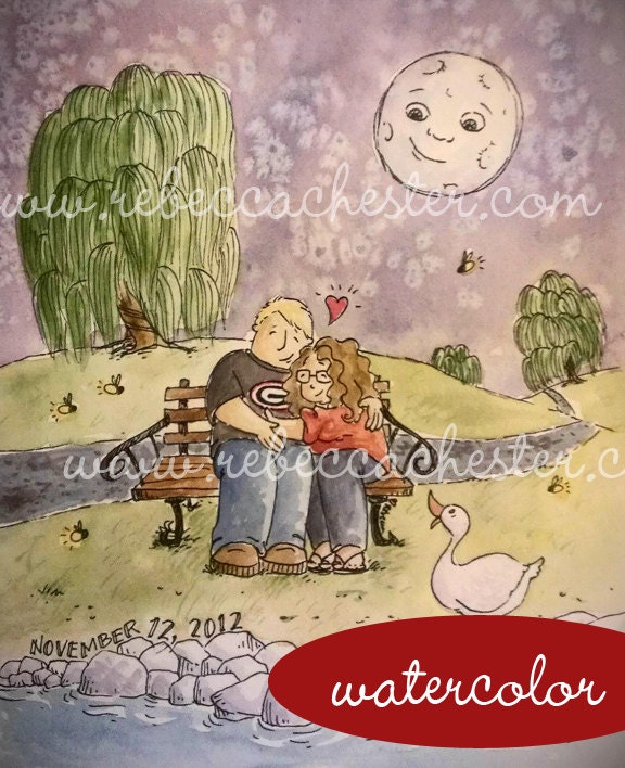 8x10 Custom Original Illustration, Family Portrait, Illustrated Portrait
