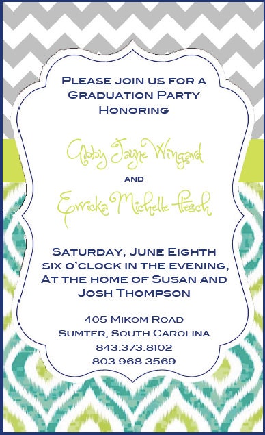 Graduation, Birthday, or Shower Party Invitation PDF