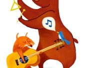 Nature Sounds. Art Print (8 x 10) Illustration by Van Huynh