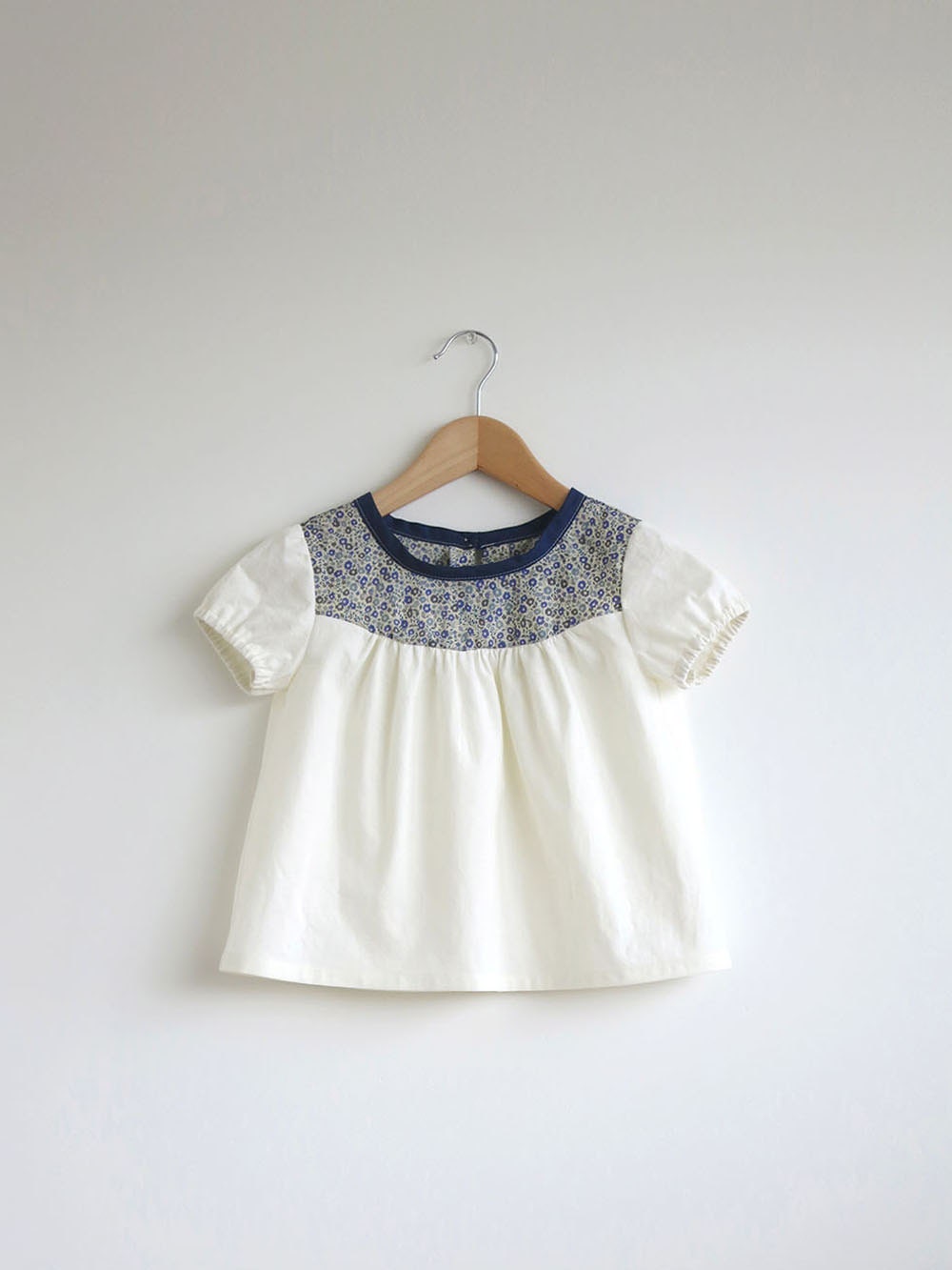 cotton blouse with Liberty print detail