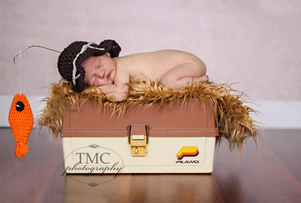 newborn boy photography prop little fisherman