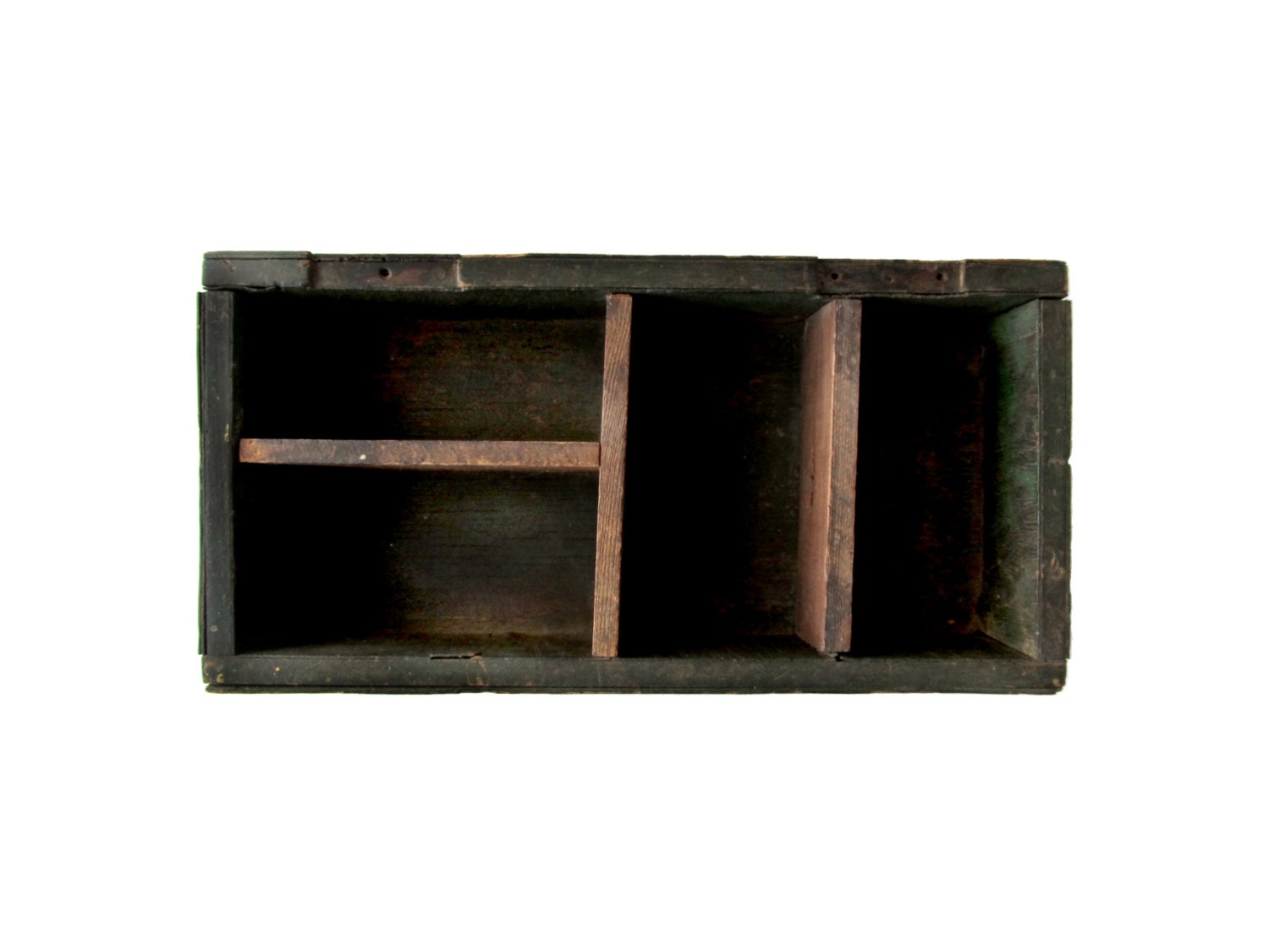 Primitive WOOD BOX with Cubbies