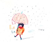 Singing - original illustration