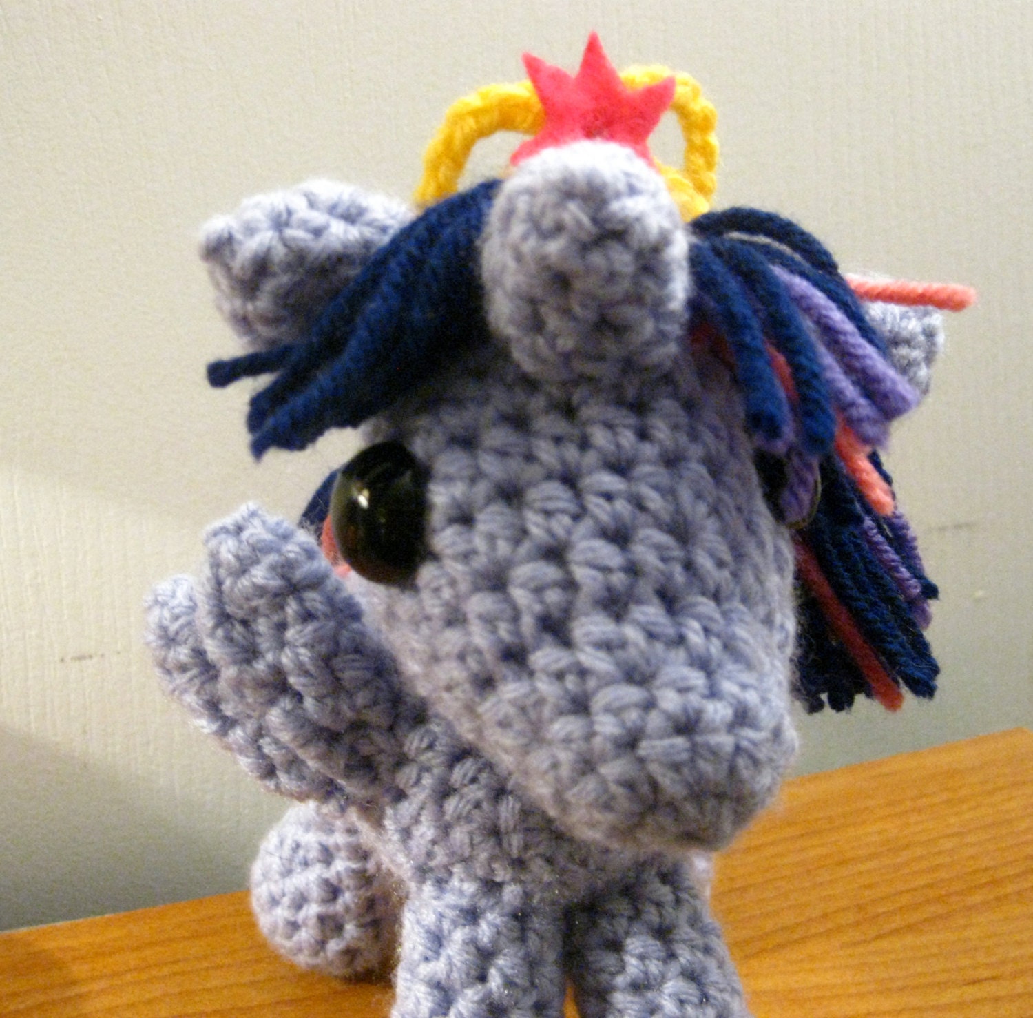 Princess Twilight Sparkle with Cutie Mark and Crown - My Little Pony Friendship is Magic Amigurumi Crocheted MLP Plush Doll