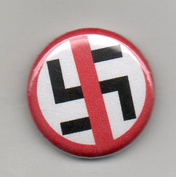 Anti-Nazi 1in pinback badge