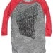 Women's Baseball Shirt, New York City Sign in Unisex Burnout Grey and Coral Red - XS, S, M, L, XL