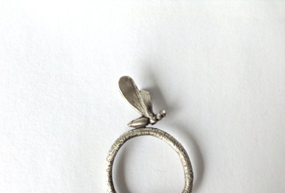 Bee texture ring Adjustable ring Sterling silver ring Spring trends