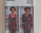 Women's Close Fitting Dress and Unlined Jacket Size 12-14-16 UNCUT Vintage Butterick 6240 Sewing Pattern