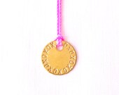 Handstamped Brass Necklace - Rope Infinity XOXO
