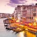Venice Photography -  Evening at the Rialto Bridge, Sunset on the Canal, Gondolas, Wall Decor, Italy Travel Photograph