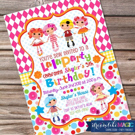 Printable Party Invitation- Pink Lalaparty Design Il_570xn