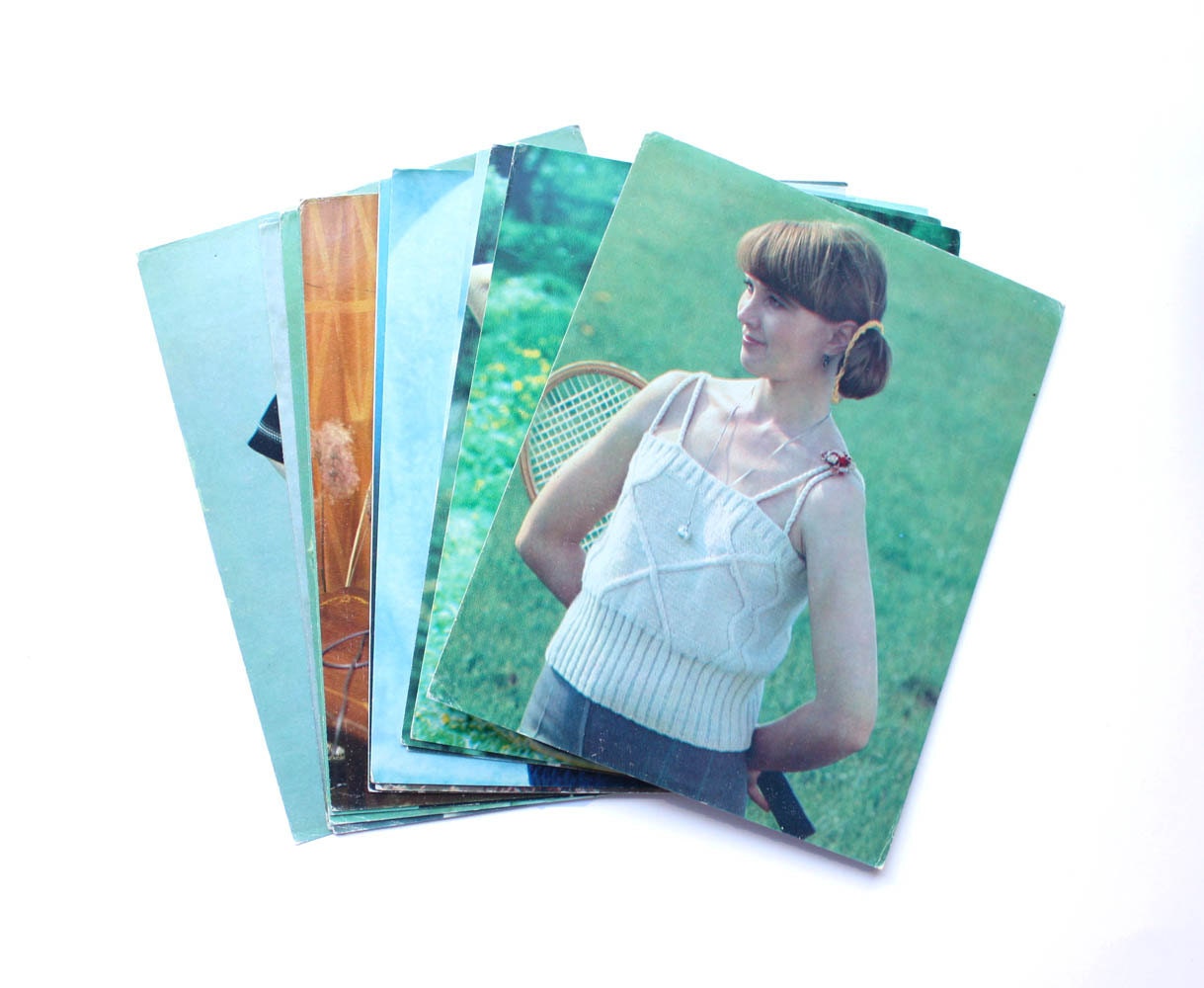 Set of knitting patterns, Vintage set of knitting patterns, knitting patterns form 80's