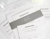 Formal Wedding Invitation, Wedding Invitation, Wedding Invites - Classic Vintage Wedding Invitations - Deposit to Get Started
