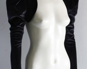 Velvet Bolero Jacket Puff Sleeve Gothic Goth Cosplay Steampunk Black Cropped. Sexy, Edgy and Extremely Chrisst. Special Online Price.