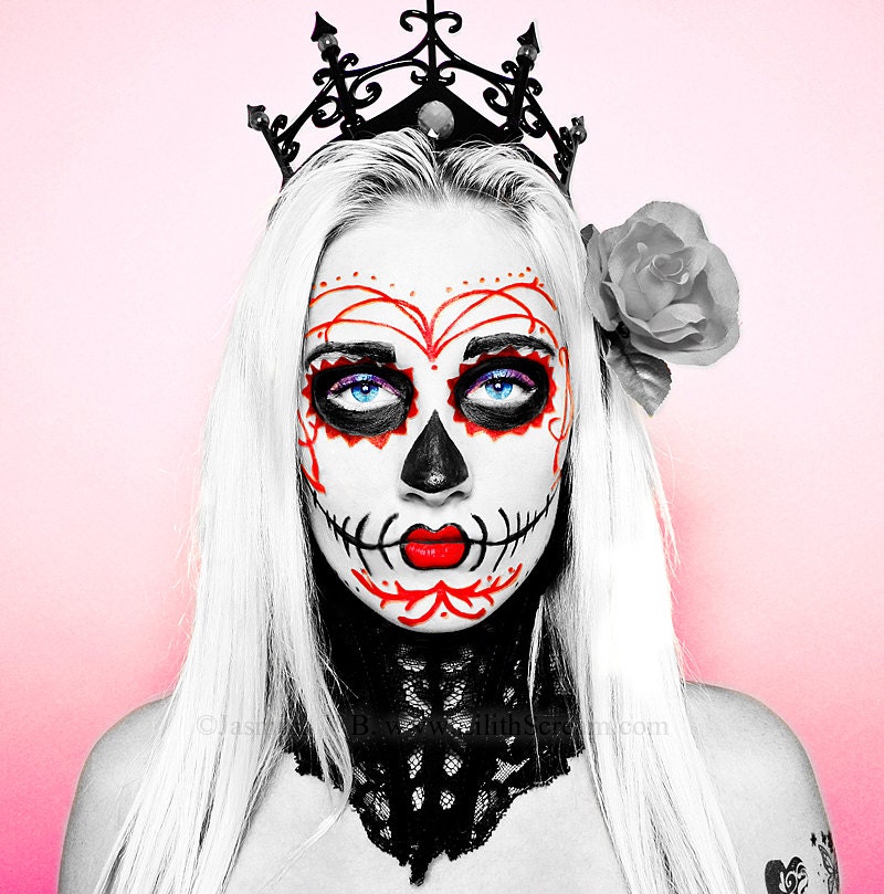 I AM VENGEANCE Fine Art Photography Print Home Decor 8.5x11 Pop Portrait Creepy Bizarre Day of the Dead Goth Gothic