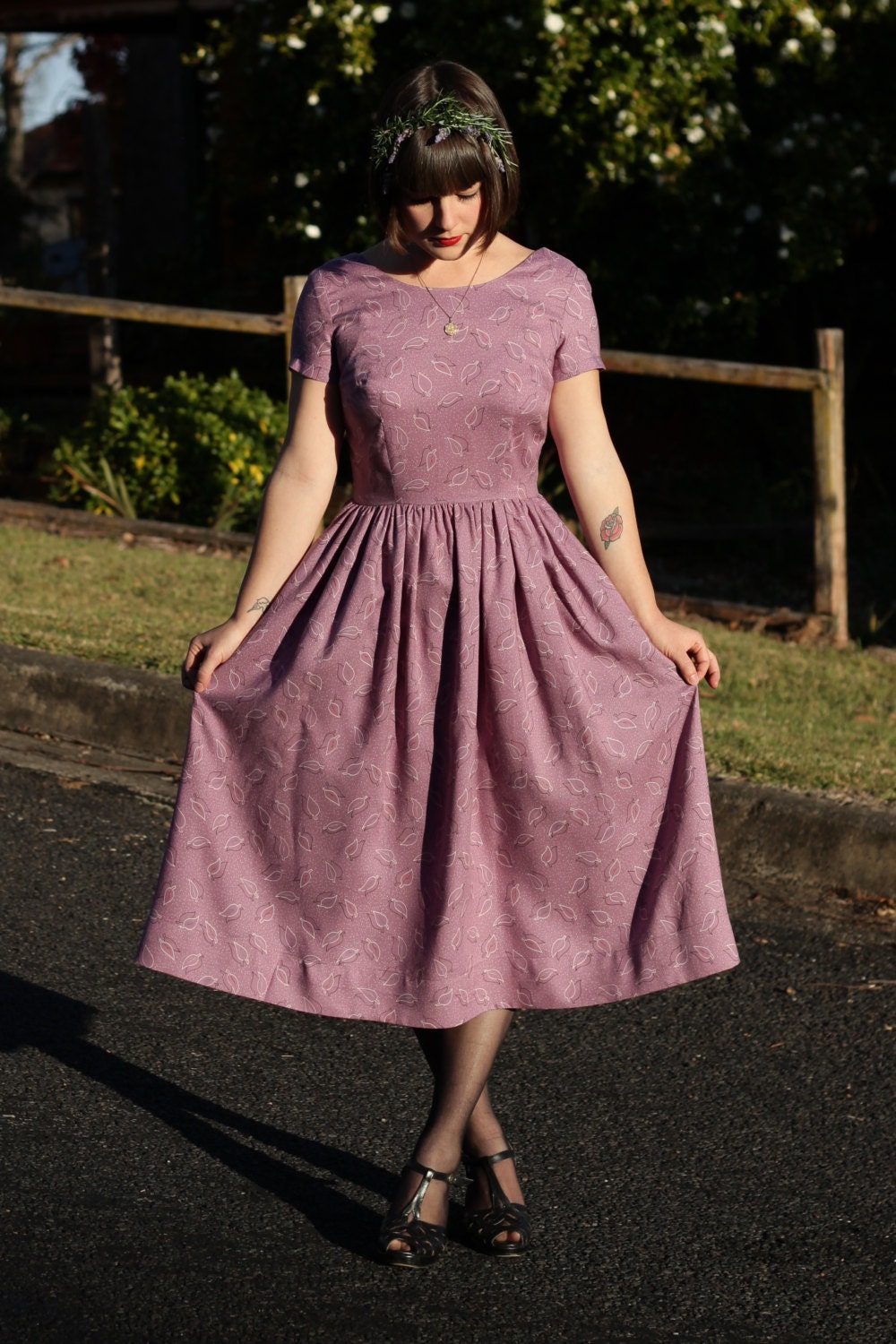 Lady Lavender tea dress size AU10 - one of a kind