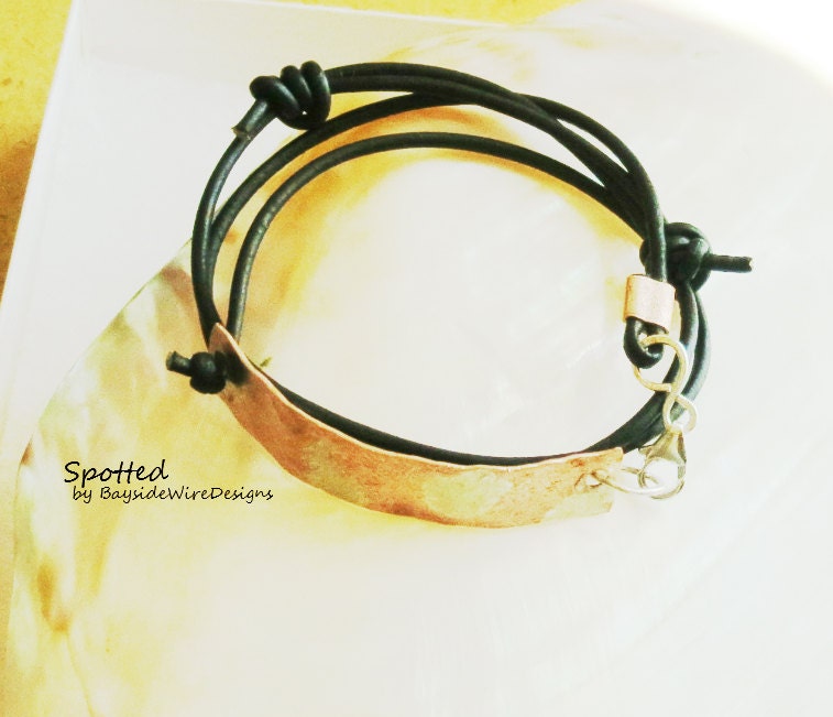 Unisex Black Leather Wrap Bracelet Recycled Boho Hippie Multi Strand Leather Gift Cow Pattern Tribal For Guys for Women