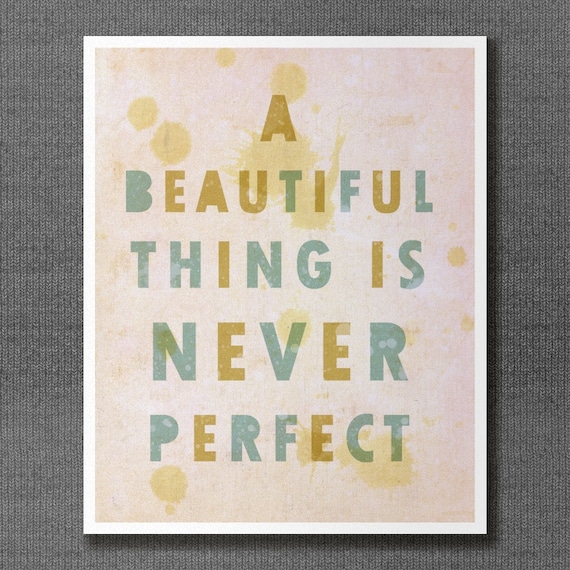 A Beautiful Thing 11x14 / Typographic Print, Digital Giclee, Typography, Bathroom Decor, Inspirational, Quotes, Neutral Decor, Art Poster