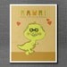 Children Decor Kids Room Wall Art - I Love You in Dinosaur 8x10 Fine Art Print - Nursery Art Illustration Cute Quirky Art Poster