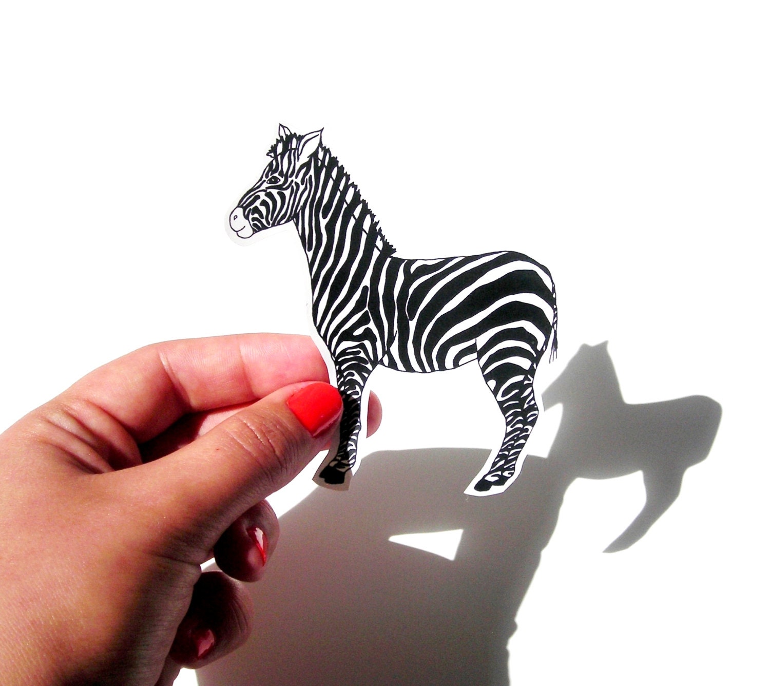 Zebra Ink Illustration Sticker