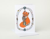 Curious Little Fox Greeting Card