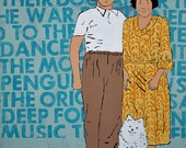 Rene and Georgette Magritte with their Dog after the War: Open Edition Digital Print