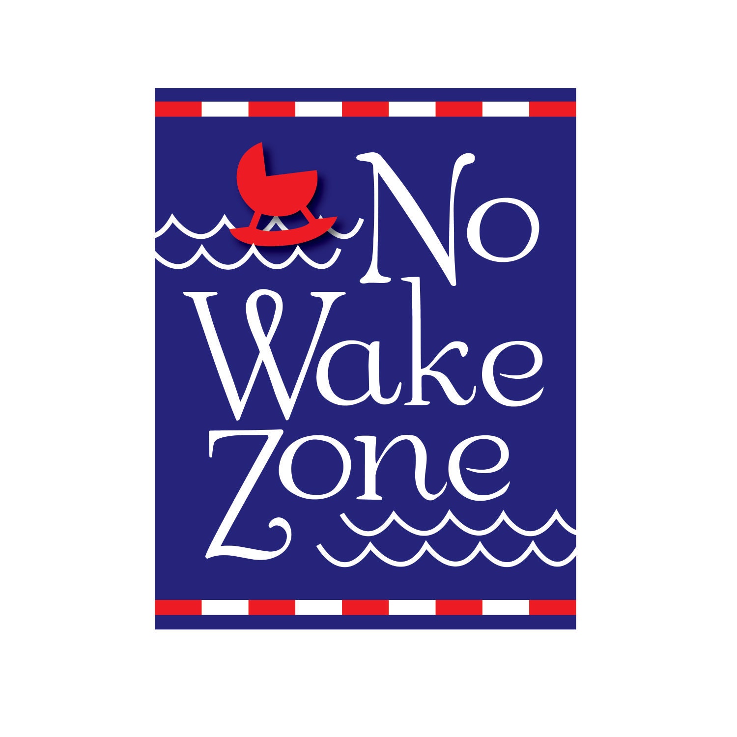 Nautical Nursery, Nursery Wall Art, Kids Wall Art, Children Artwork, No Wake Zone, Art for Nursery, Sailboat Nursery, Beach Nursery