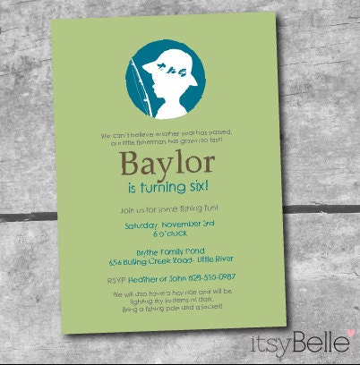 Lil' Fisherman Party Collection - PRINTABLE INVITATION by Itsy Belle Il_570xn