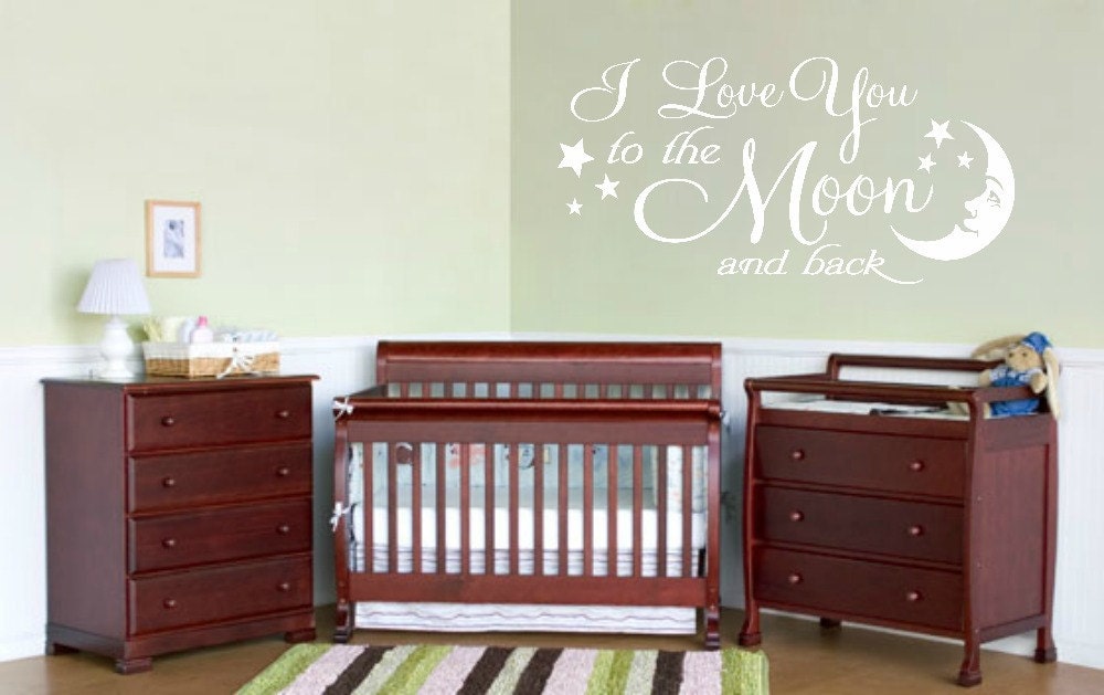 I love you to the Moon and Back Decal 22" x 11"