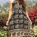 Awesome Elephants Bohemian Fringe Vintage Indian Cotton Summer Maxi