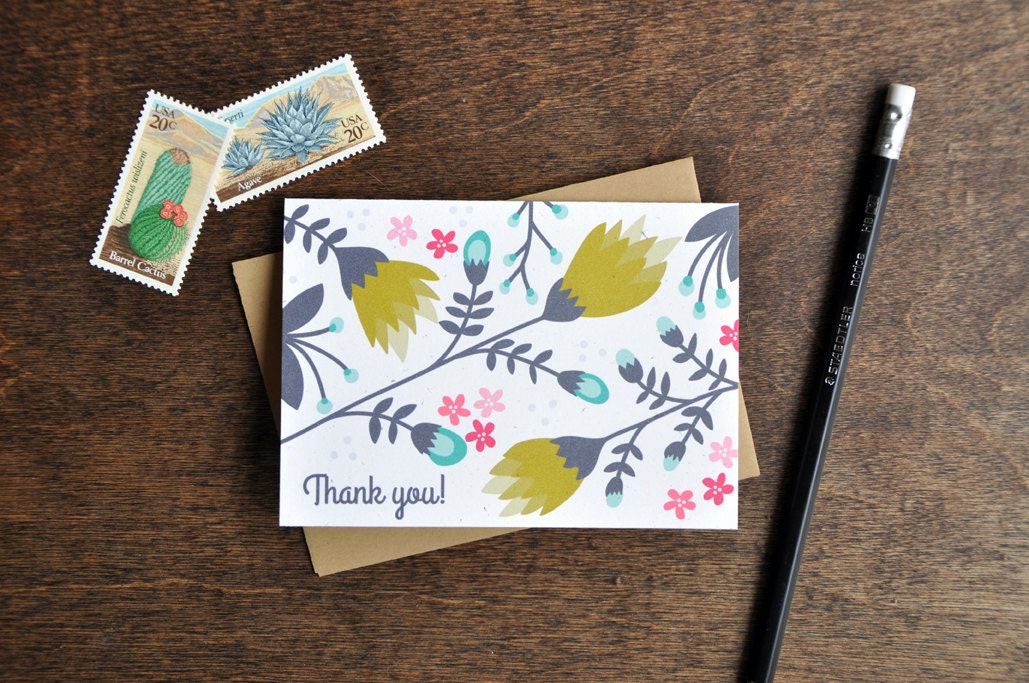 Floral Thank You Stationary Set