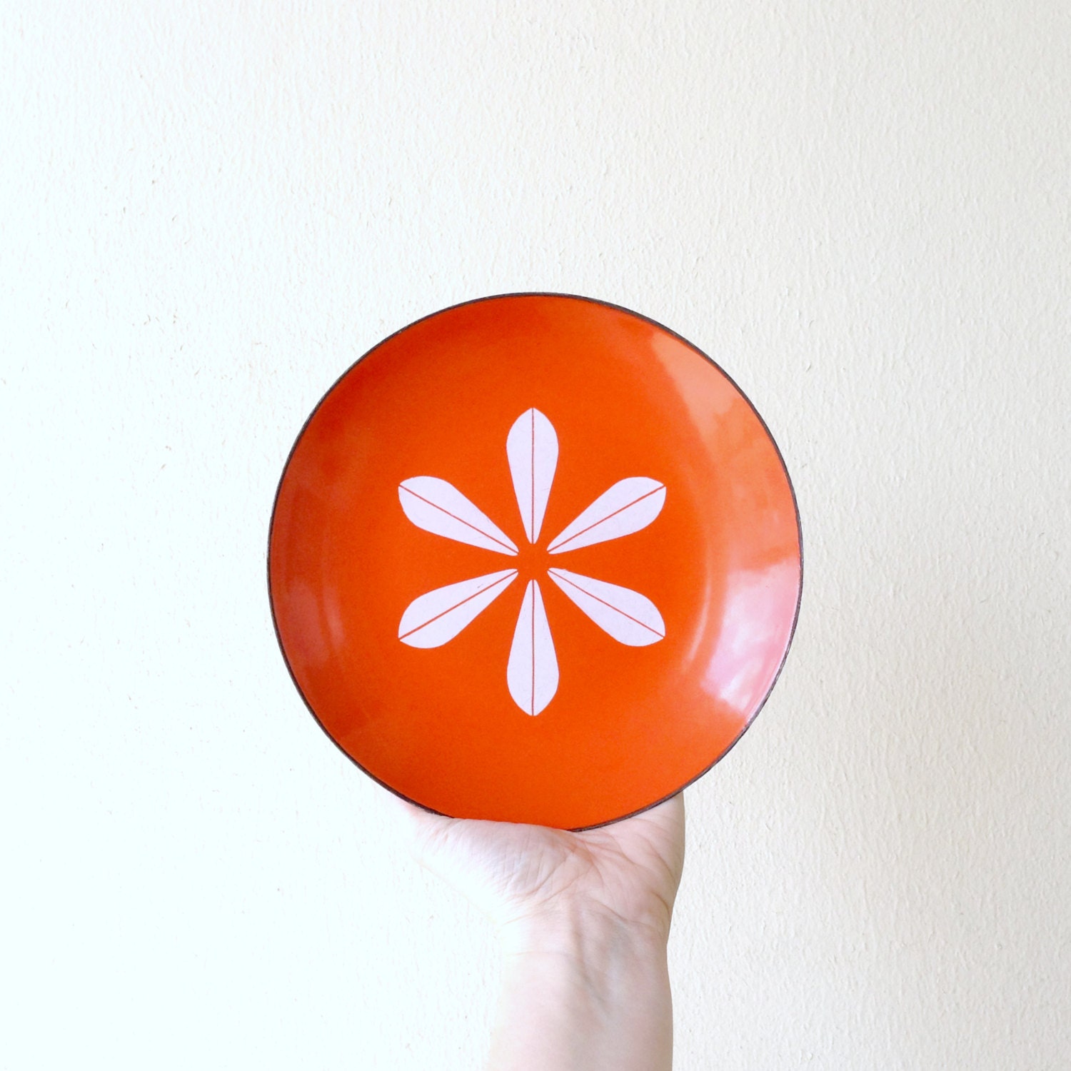Vintage Cathrineholm Lotus Plate - 7.5", Orange