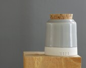 MTO small custom pet urn. modern simple pottery ceramic lidded vessel