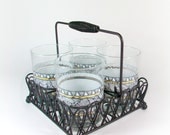 Cocktail Set Glassware Caddy Set Drinking Glasses Old Fashioned