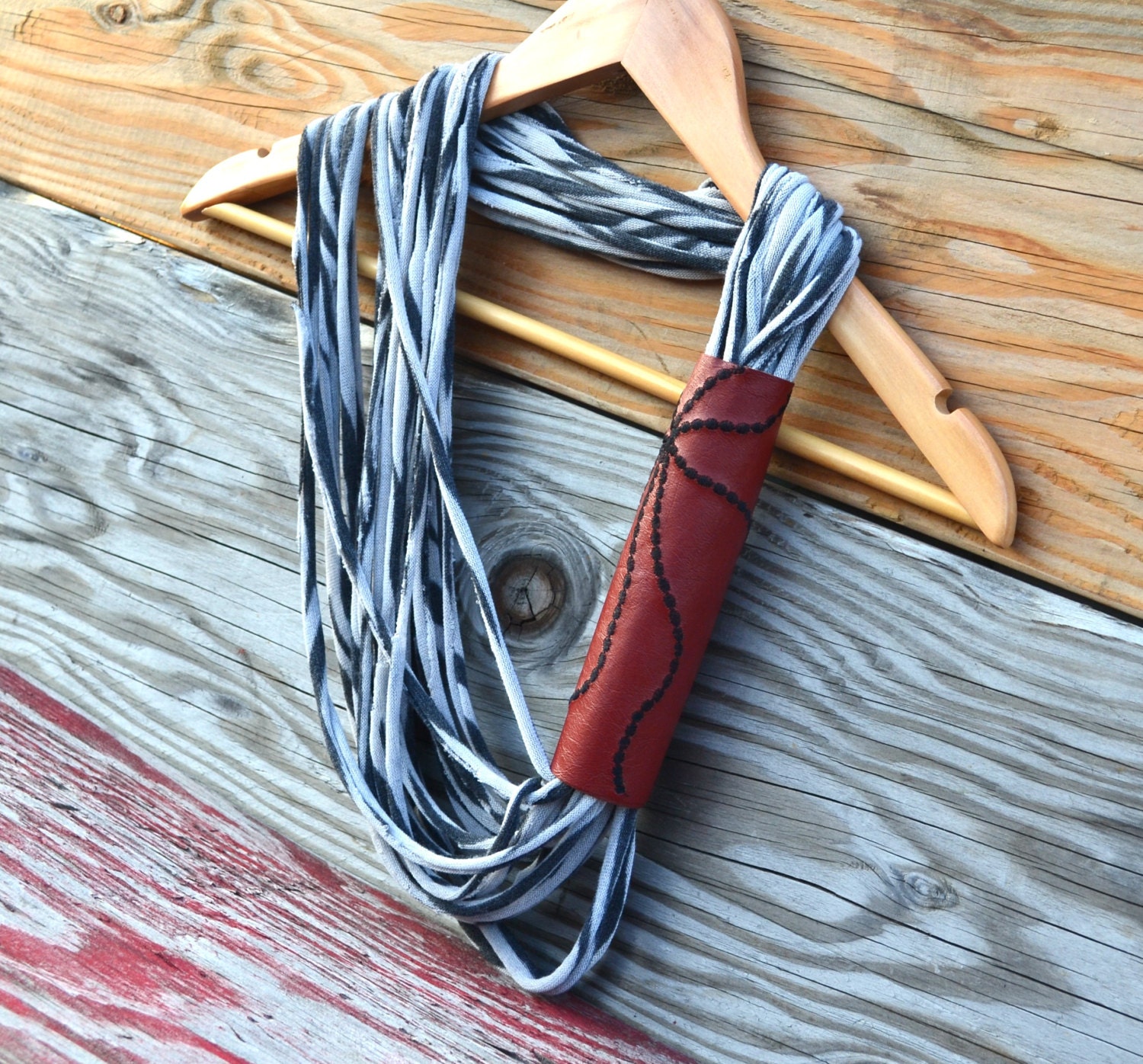 OOAK Infinity Scarf Necklace - Leather Infinity Scarf Necklace - Multi Strand Infinity Scarf Necklace