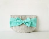 Clutch Purse, Bridesmaids, Bridal clutch, Wedding Canvas Bow