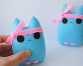 Blue cat plush doll lovely summer gift