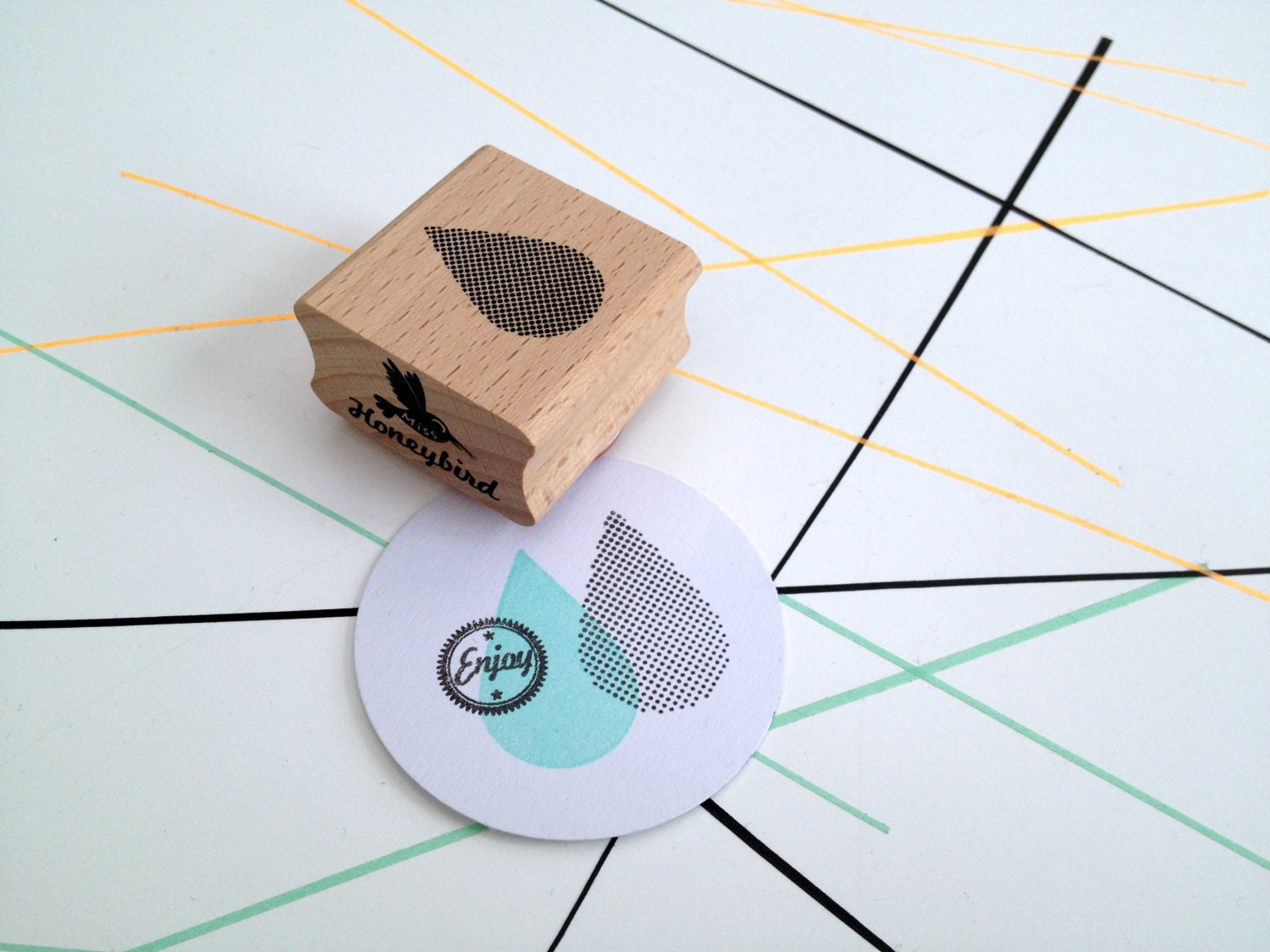 Dotted Drop (tear) stamp