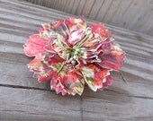 Accessory Flower Brooch - Paper Flower Brooch - Handmade Flower Pin Brooch - Red Paper Flower