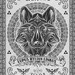 Legend of Zelda - Lupus Hylian Linkus Line Art - signed museum quality giclée fine art print 16" x 20"